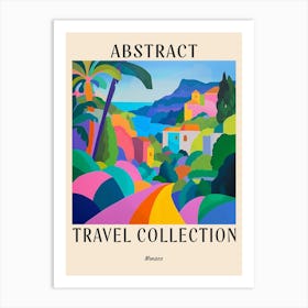 Abstract Travel Collection Poster Monaco 5 Art Print