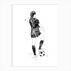 Female Soccer Player 2 Art Print