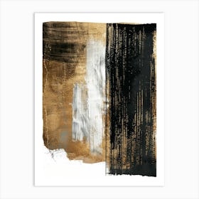 Gold And Black 40 Art Print