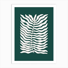 Teal Leaf Art Print