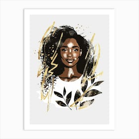 Portrait Of A Black Woman 6 Art Print