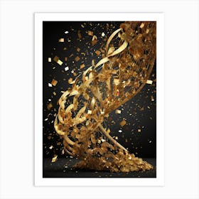 Golden Confetti Art Print