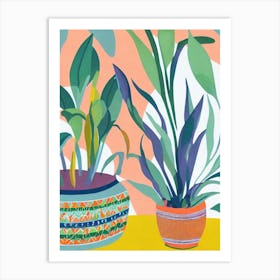 Jade Plant Eclectic Boho Art Print