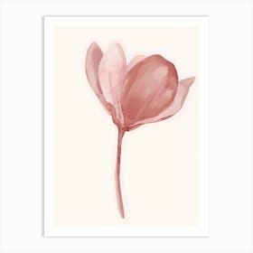 Pink Magnolia Flower Art Print