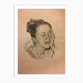 Crying Girl Art Print