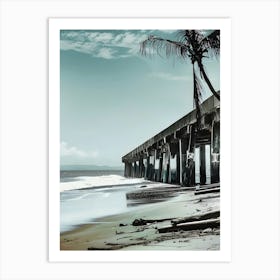 Pier At The Beach Art Print