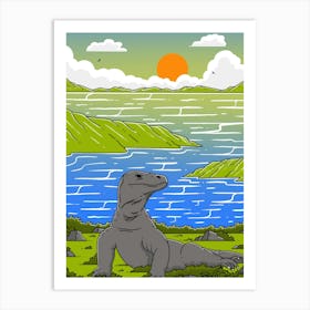 Komodo Dragon Art Print