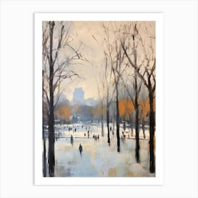 Winter City Park Painting Hyde Park London 6 Art Print