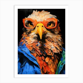 Eagle With Glasses animal bird Art Print