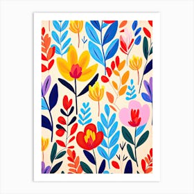 Flowers 19, Matisse style, Floral Art Print