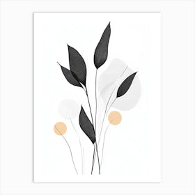 Black And White Abstract Painting 2 Art Print