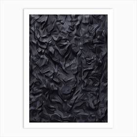 Black Art Textured 12 Art Print