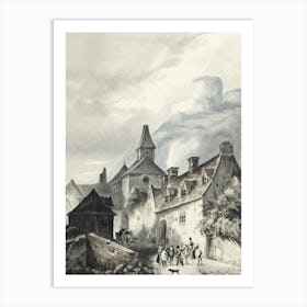 View Of La Roche Guyon, Jean Bernard Art Print