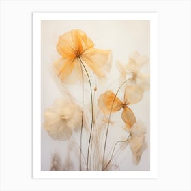 Boho Dried Flowers Nasturtium 1 Art Print