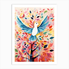 Bird Painting Collage Dove 3 Art Print