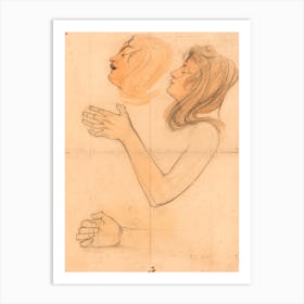 Studies By The Artist S Sister, Gertrude Schiele, Egon Schiele Art Print