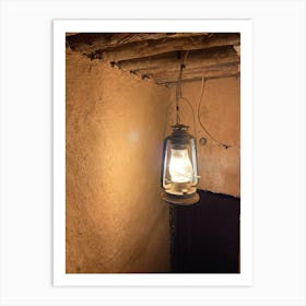 Old Lamp In A Cave Art Print