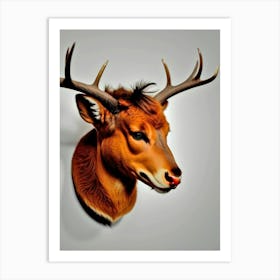 Deer Head 37 Art Print
