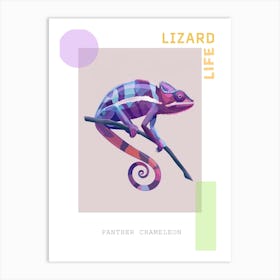 Panther Chameleon Abstract Modern Illustration 1 Poster Art Print