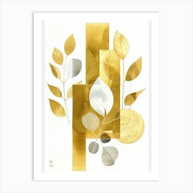 Abstract Gold Leaf Painting 4 Art Print