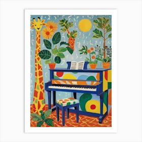 Giraffe Piano Style Henri Matisse 1 Art Print