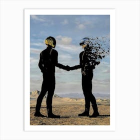 Daft Punk - Flamingo Art Print