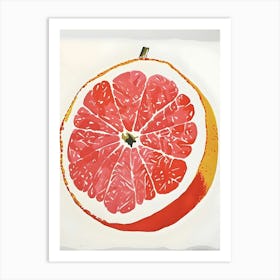 Grapefruit Throw Pillow Art Print