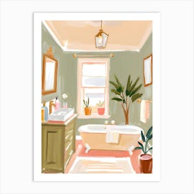 Bathroom Painting Bath Art Print