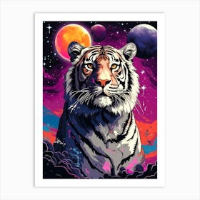 Tiger In Space Art Print