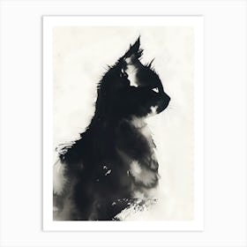 Cat In Ink Art Print