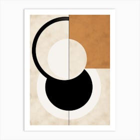 Beige Bauhaus Gera Glow Art Print