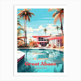 Great Abaco The Bahamas Caribbean Modern Travel Art Art Print