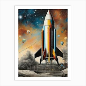 Space Shuttle Art Print Art Print