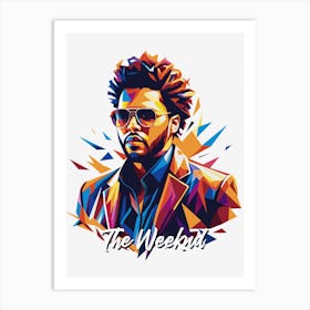 The Weeknd 02 Portrait Music Icon WPAP Pop Art Style Art Print