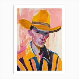 Painting Of A Cowboy 9 Art Print