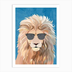 Lion With Sunglasses Art Print