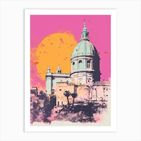 Rome In Risograph Style 3 Art Print