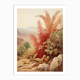 Japanese Painted Fern Victorian Style 2 Art Print