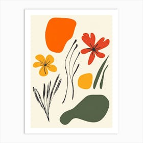 Flowers And Leaves 34 Art Print