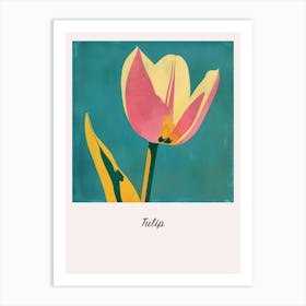 Tulip 1 Square Flower Illustration Poster Art Print