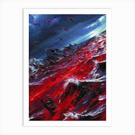 Red Ocean Art Print