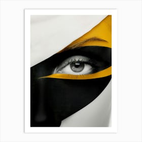 Black And Yellow Art Print