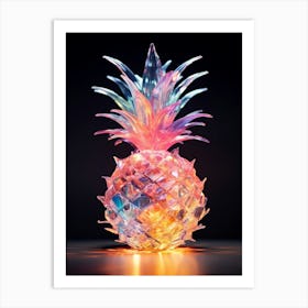 Lighted and crystal Pineapple Art Print