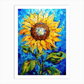 Sunflower Mosaic Art Art Print