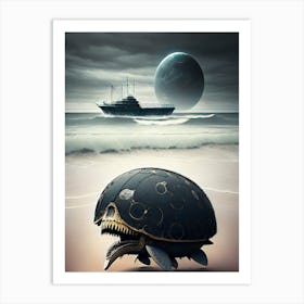 Ship On The Beach Art Print