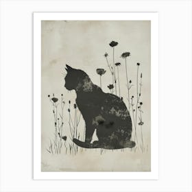 Cat In The Meadow Canvas Print Art Print