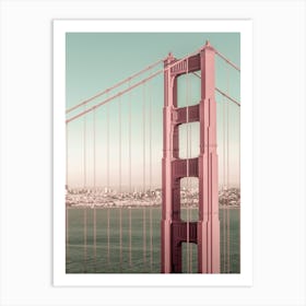 Golden Gate Bridge Urban Vintage Style Art Print