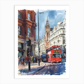 Westminster London Borough   Street Watercolour 4 Art Print