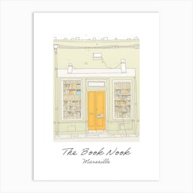 Marseille The Book Nook Pastel Colours 1 Poster Art Print