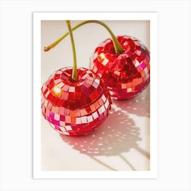 Disco Cherries Art Print , Wall Art Poster Art Print